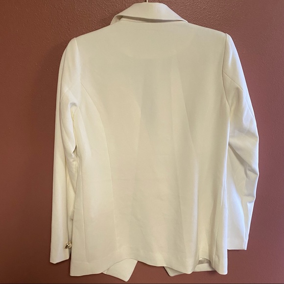 Linea by Louis Dell'olio blazer in white with pearl button size 2 - Picture 4 of 7